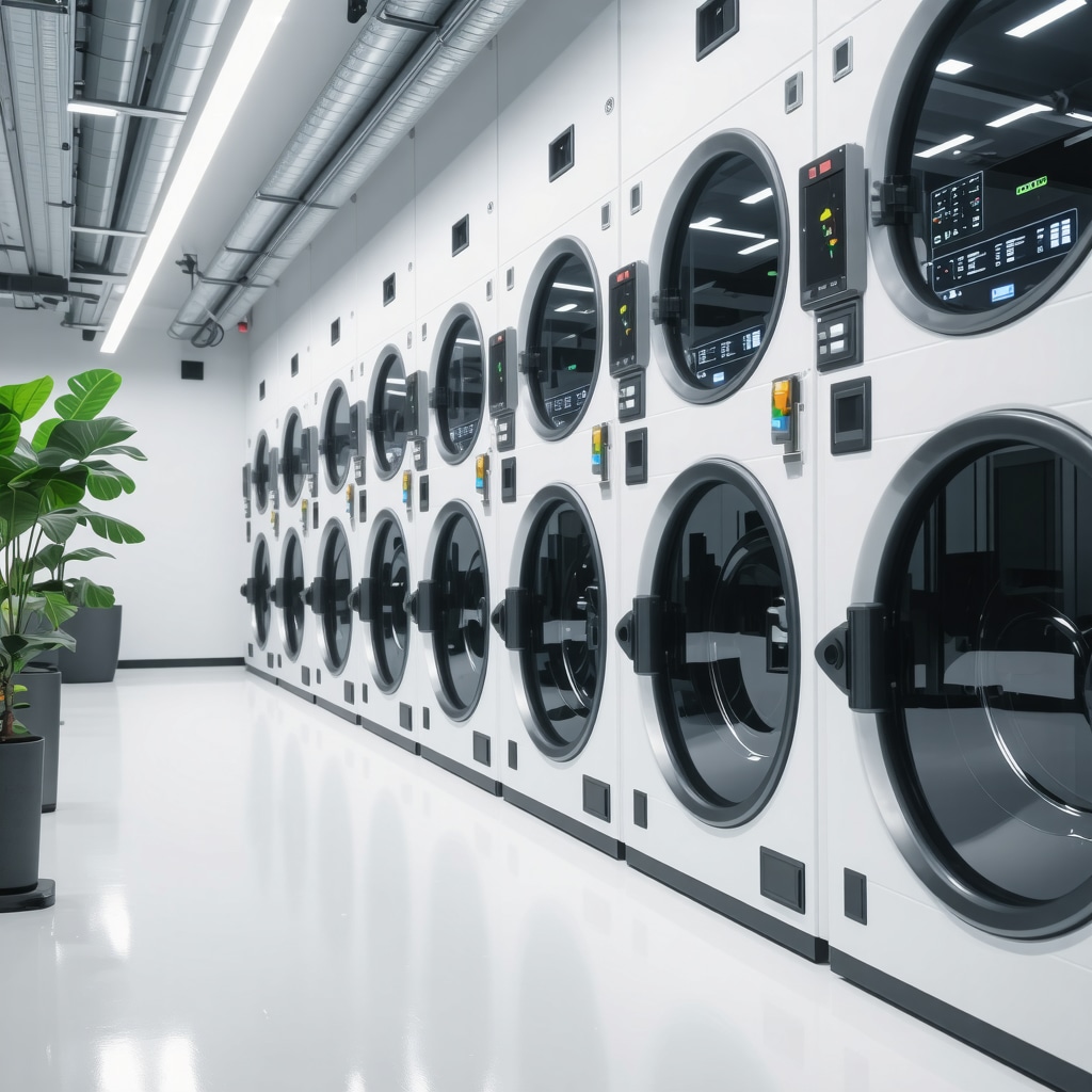 Eco dry cleaning machines using ultrasonic waves and ozone with digital monitoring for sustainable fabric care