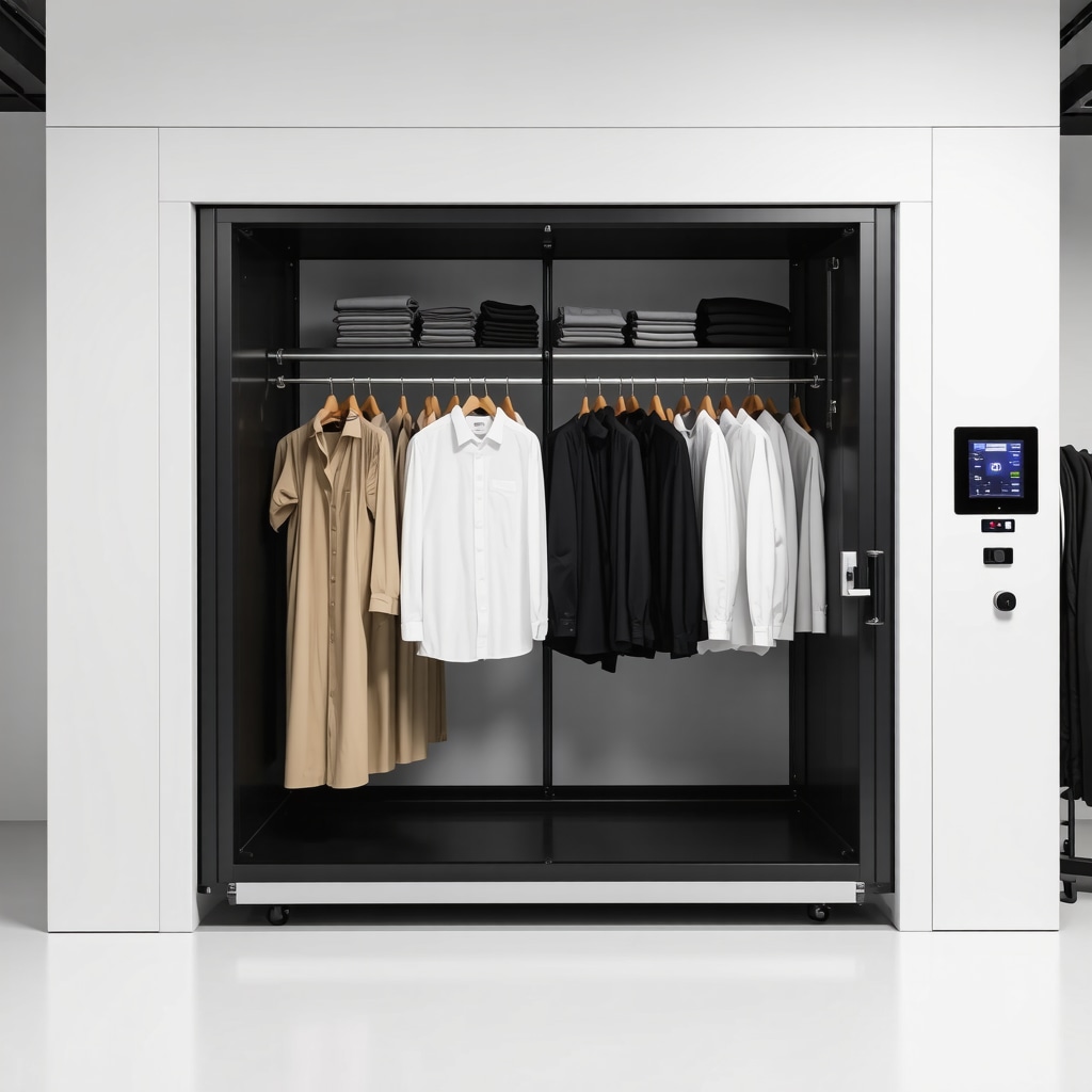 Eco-friendly dry cleaning setup featuring closed-loop filtration and smart textile sensors
