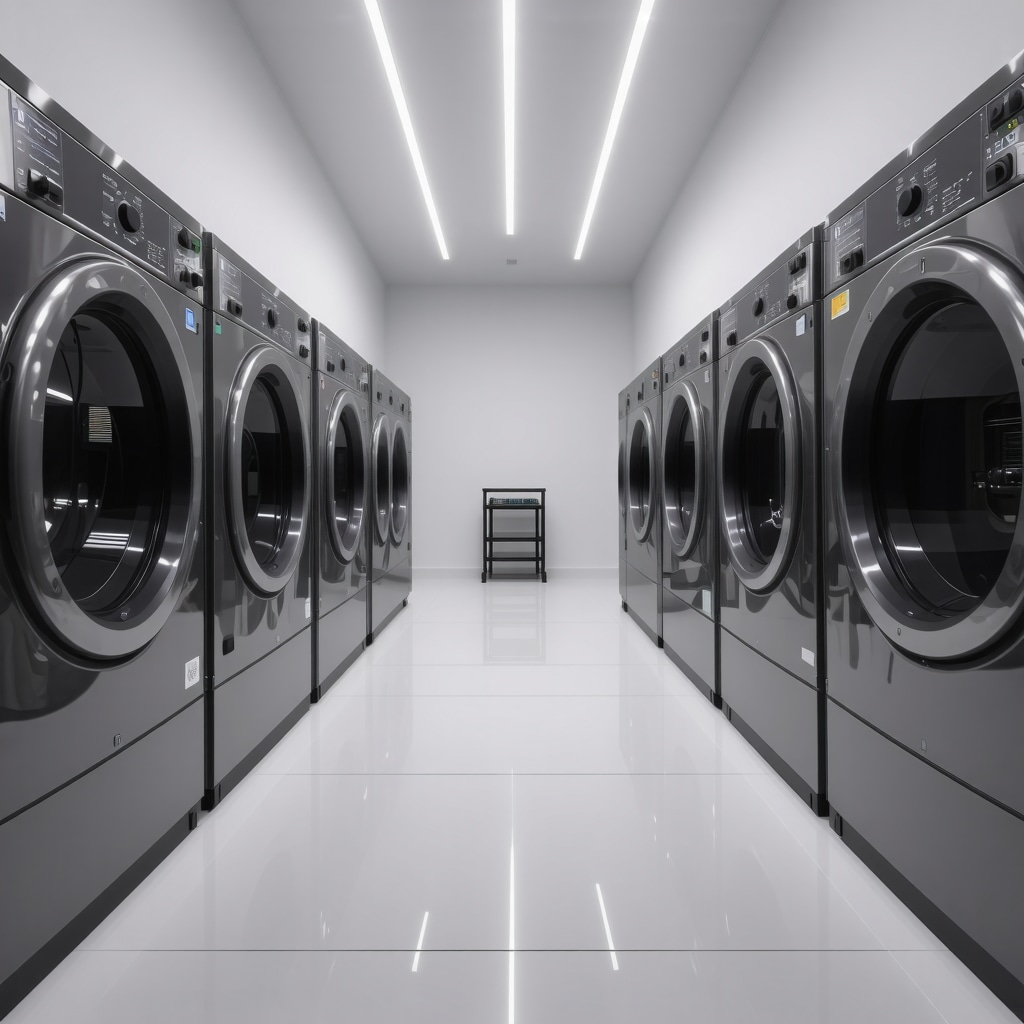High-tech eco-friendly dry cleaning machines cleaning delicate silk and cashmere fabrics