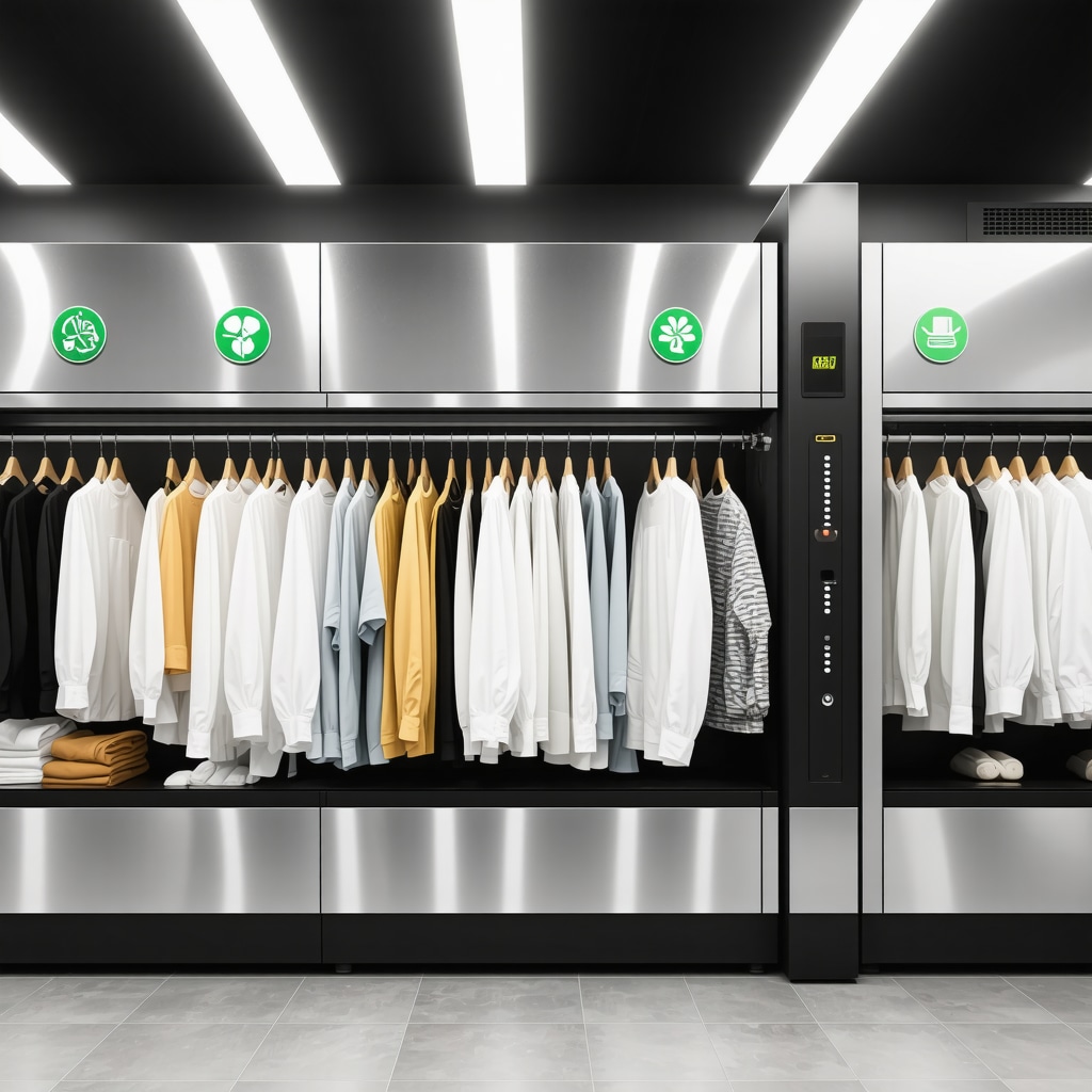 High-tech eco-friendly dry cleaning machinery with solvent recovery systems and enzymatic fabric rejuvenation equipment in Palm Harbor