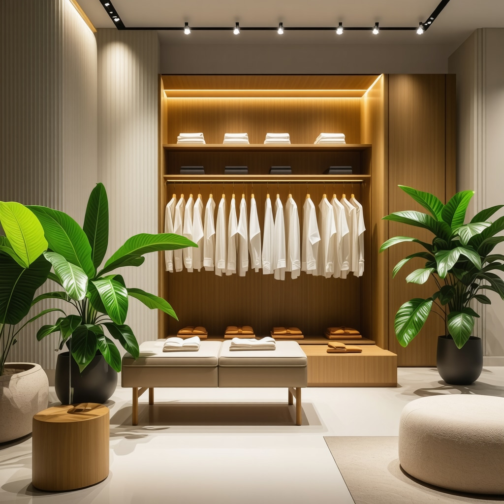 Eco-friendly dry cleaning equipment and luxury garments being cleaned with chemical-free solvents