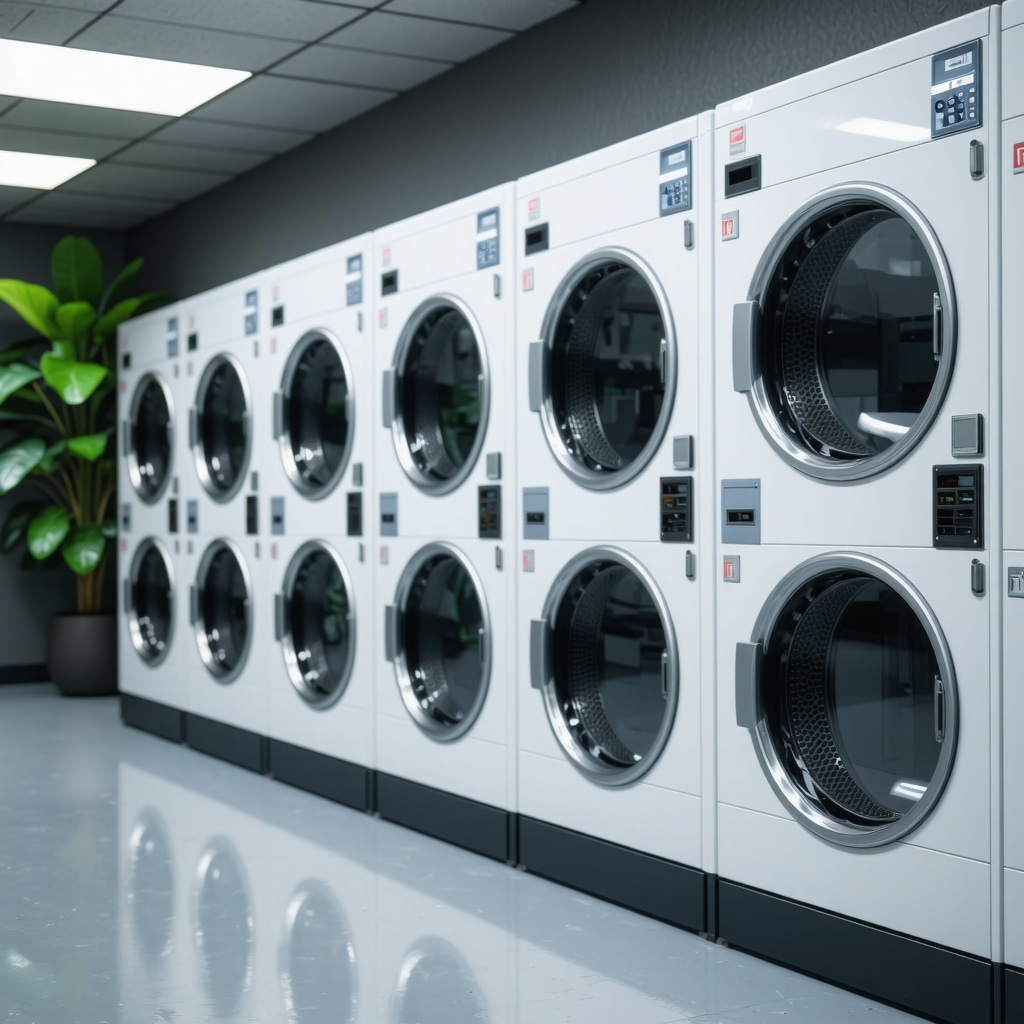 Advanced dry cleaning machinery using supercritical CO2 technology for odorless and eco-friendly fabric care