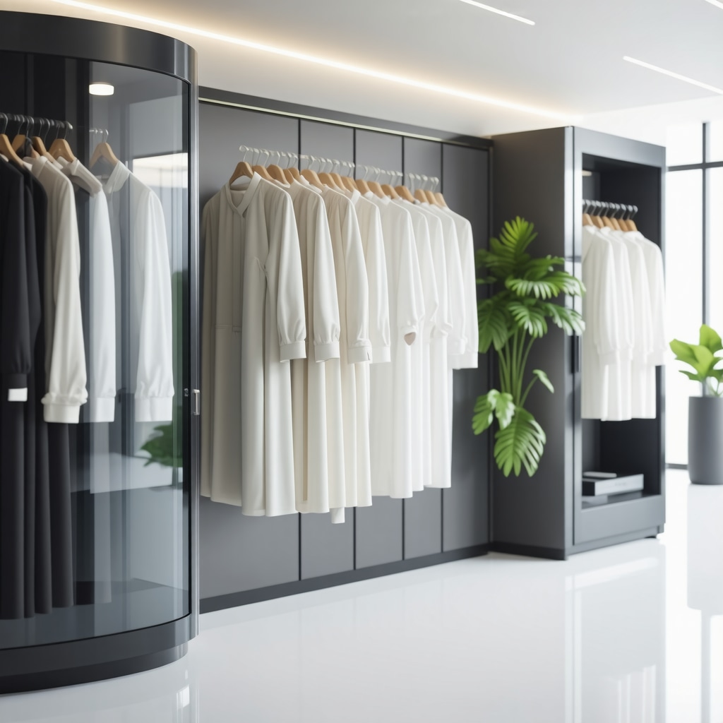 Luxury dry cleaning facility featuring AI technology and solvent recycling systems for sustainable garment care