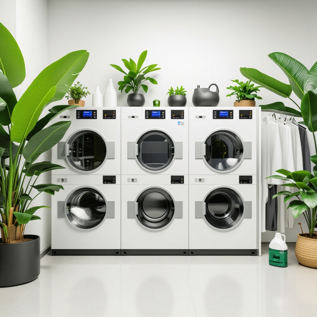 Dry cleaning machines using AI technology and plant-based solvents treating delicate fabrics