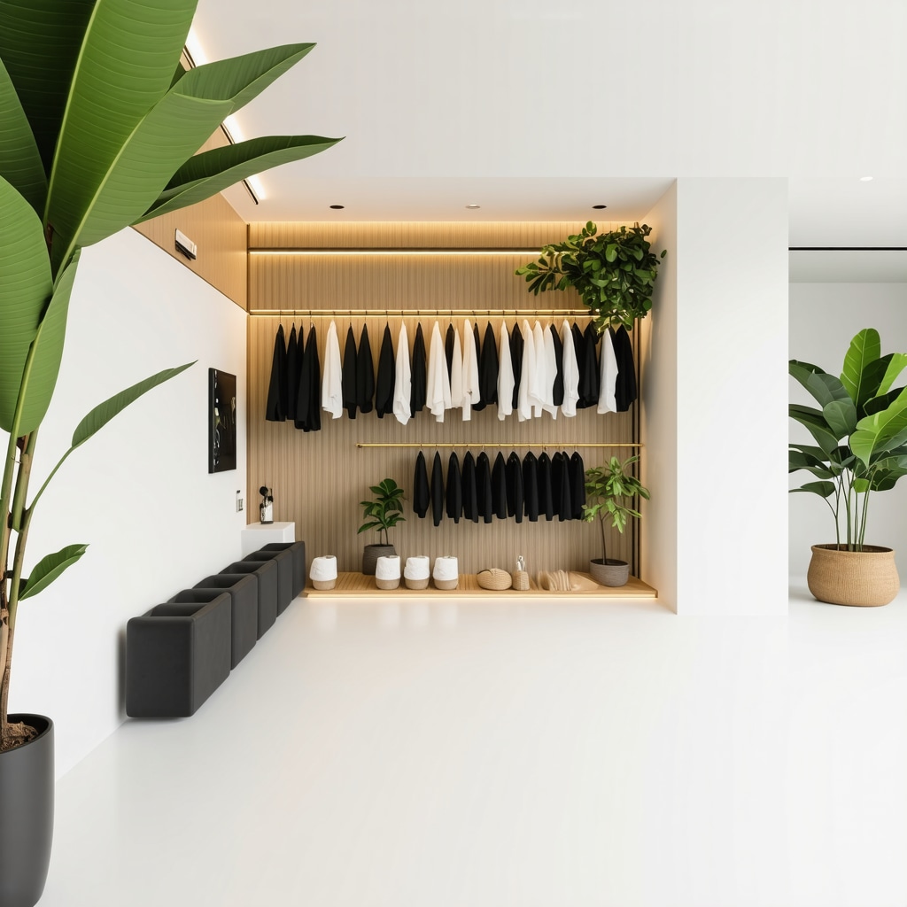 Modern eco-friendly dry cleaning equipment with supercritical CO2 system, plant-based solvents, and digital garment care technology