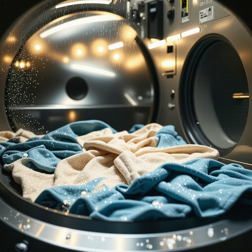 High-tech eco-friendly dry cleaning machine cleaning luxury fabrics using nanotechnology and enzymes