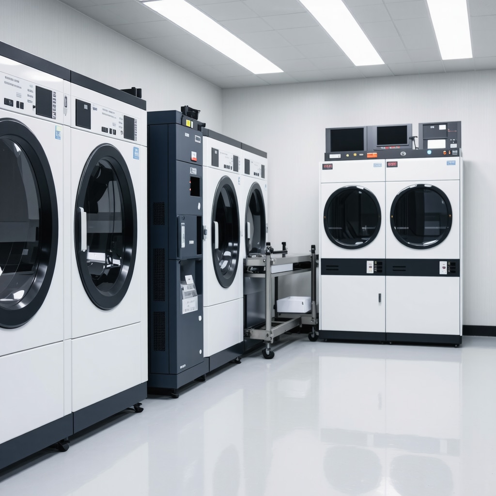 Sophisticated dry cleaning facility utilizing enzyme and nanotech solutions with real-time monitoring equipment