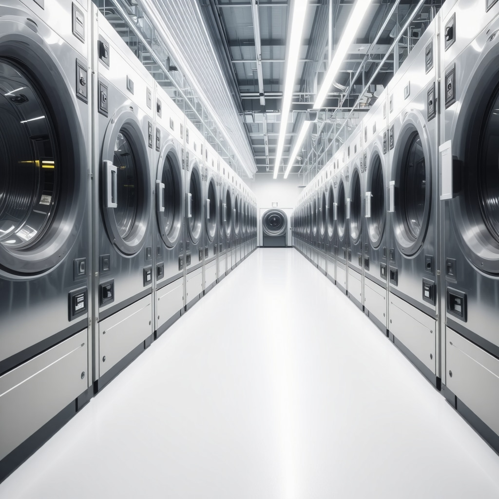 Modern organic dry cleaning equipment showing eco-friendly solvent use and enzymatic treatment processes