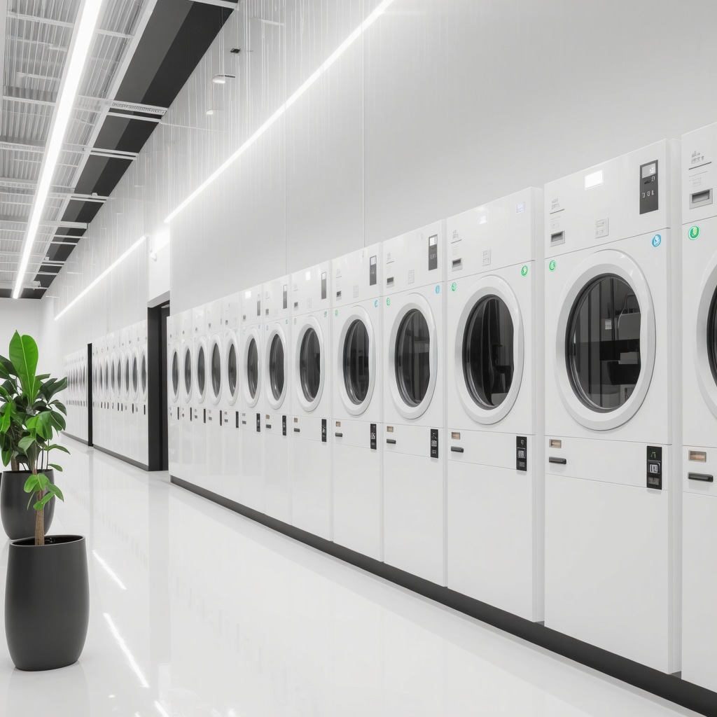 High-tech eco-friendly dry cleaning lab with enzymatic and supercritical CO2 cleaning equipment