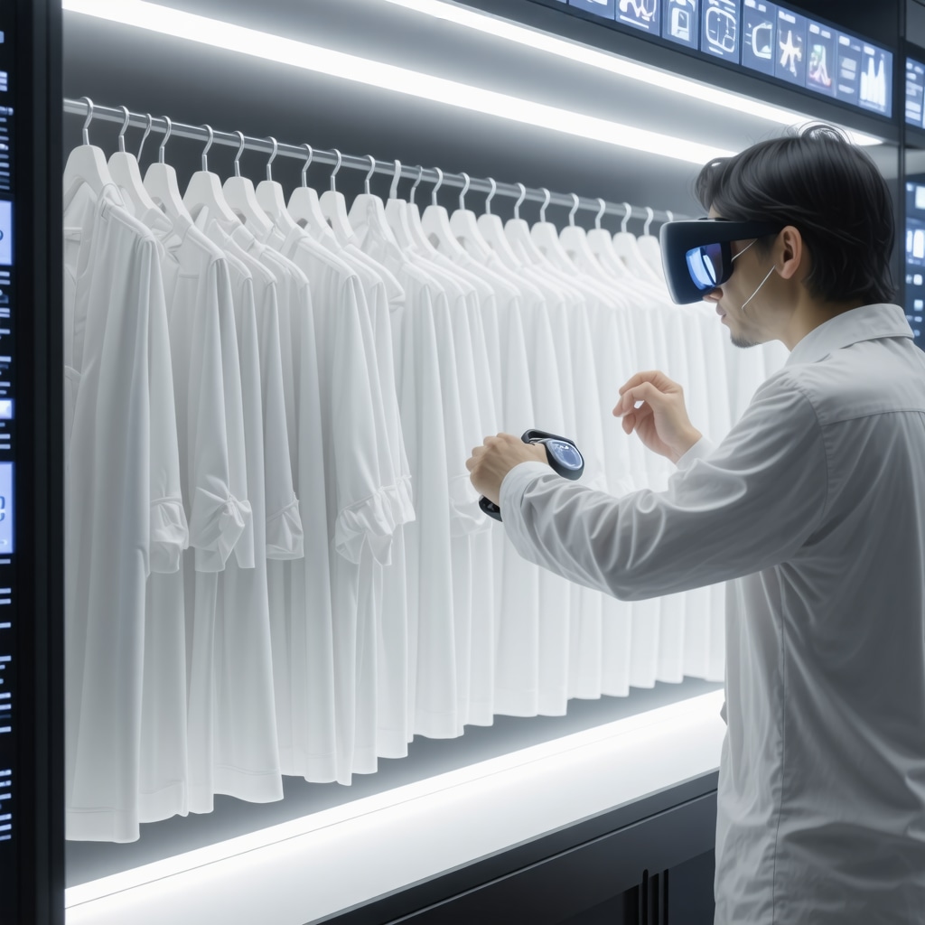 Artisans using augmented reality and enzymatic catalysts in a luxury eco dry cleaning facility