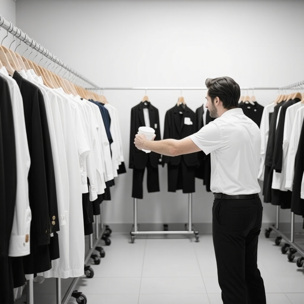 Professional demonstrating cruelty-free dry cleaning with plant-based solvents for allergy-sensitive fabrics in eco-friendly facility