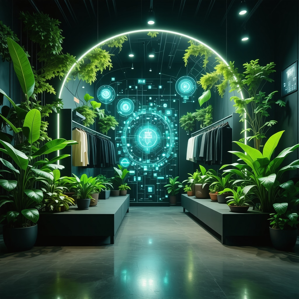 Modern eco dry cleaning facility using AI and blockchain technology for sustainable garment care