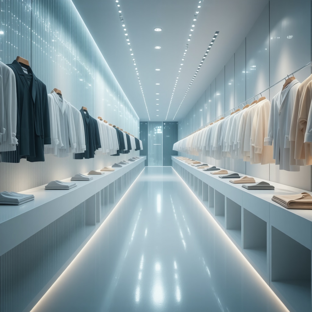Advanced eco dry cleaning machinery utilizing AI and nanotechnology to clean smart textiles sustainably