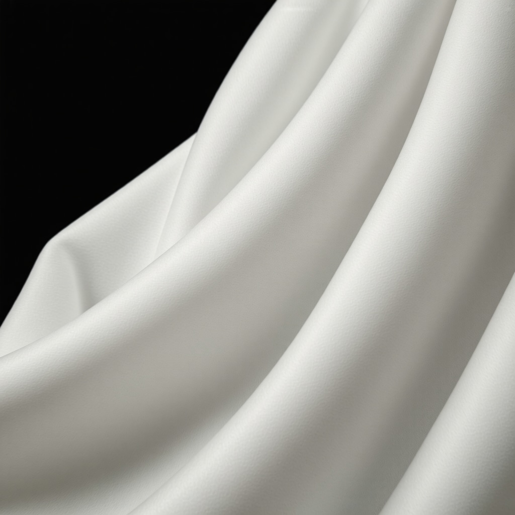 Close-up of silk and cashmere fabrics treated with plant-based solvents in an eco-friendly dry cleaning facility