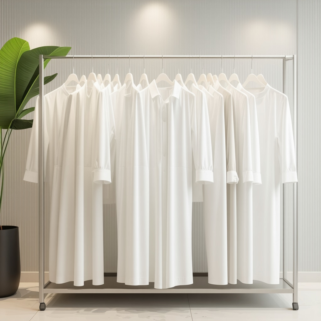 Interior of an eco dry cleaning facility in Tampa with advanced solvent recovery systems and luxury garment care