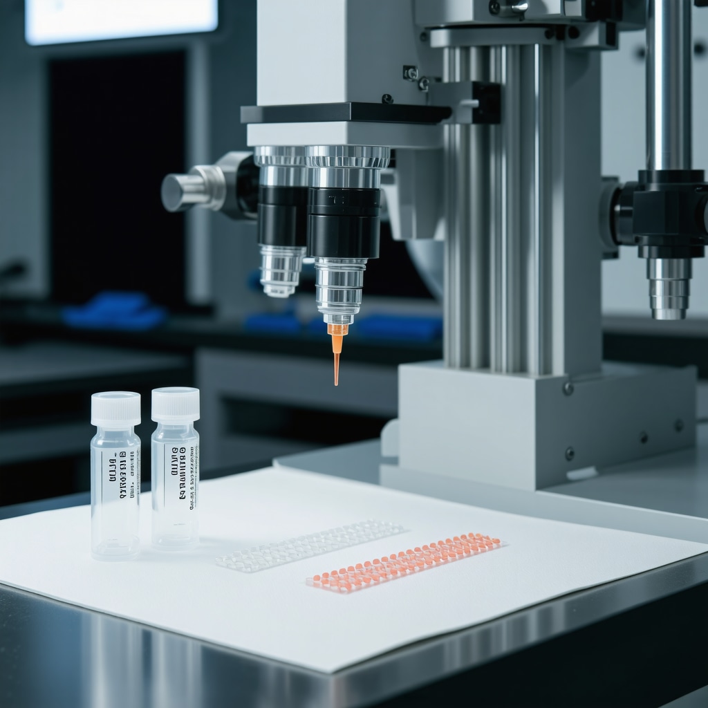 Laboratory image depicting nanotechnology-enhanced enzymatic stain treatment on fabric samples