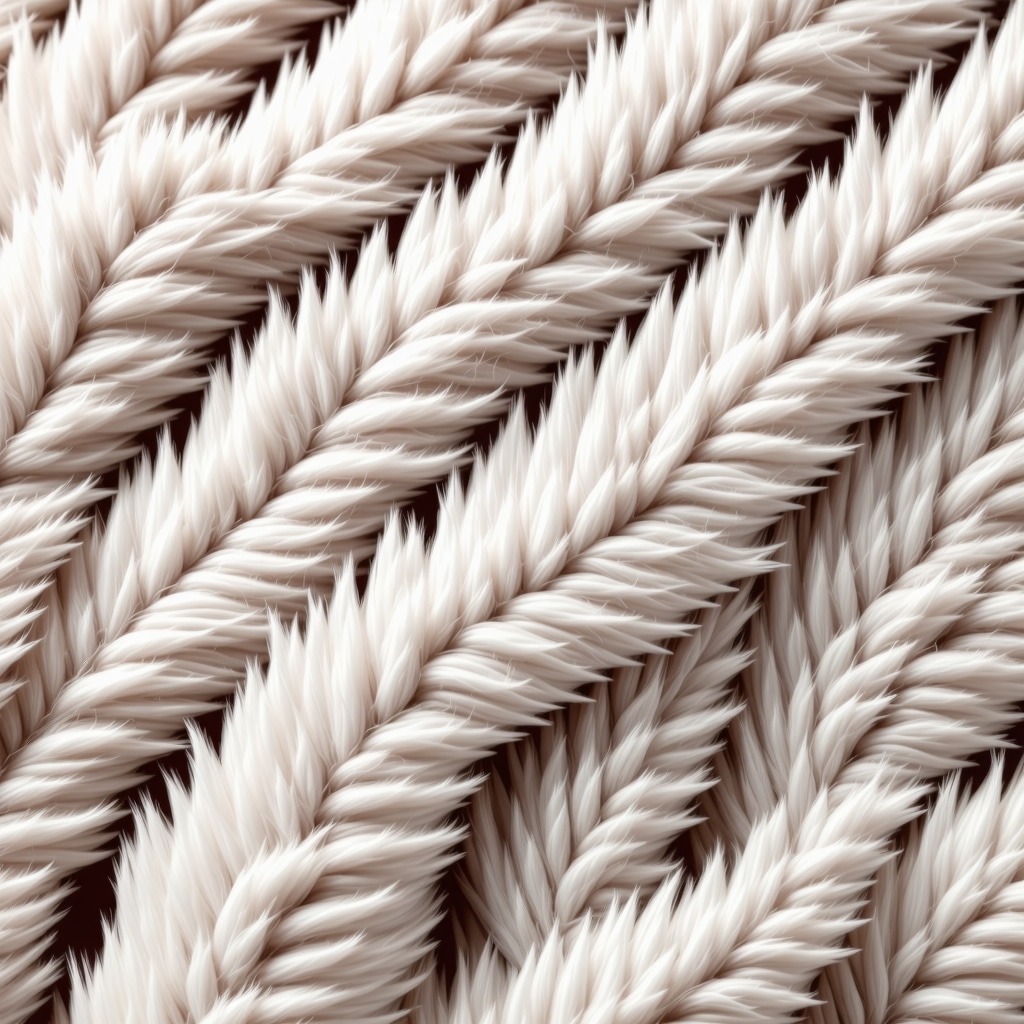 Scanning electron microscope image showing morphology of cashmere fibers after eco-friendly dry cleaning