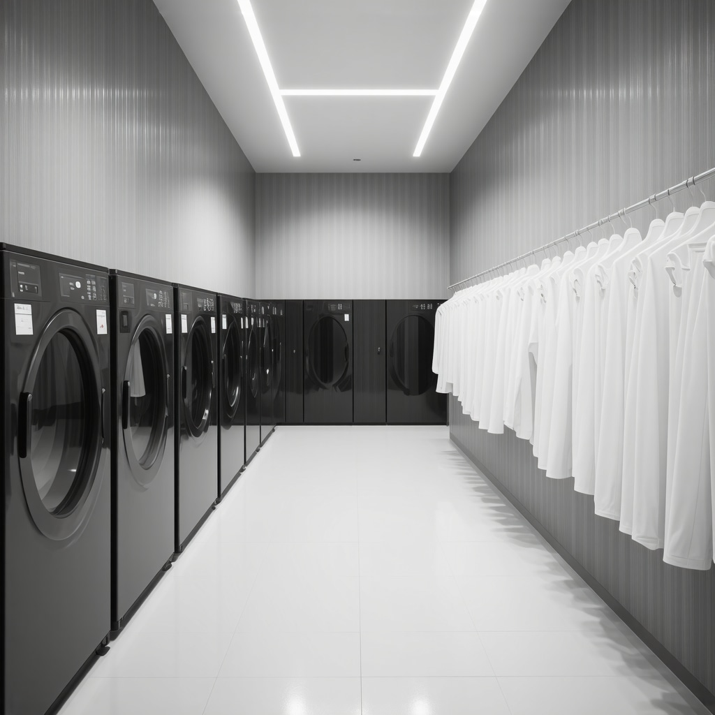 High-tech eco-friendly dry cleaning machines using AI, enzymatic solvents, and solvent recycling in Tampa