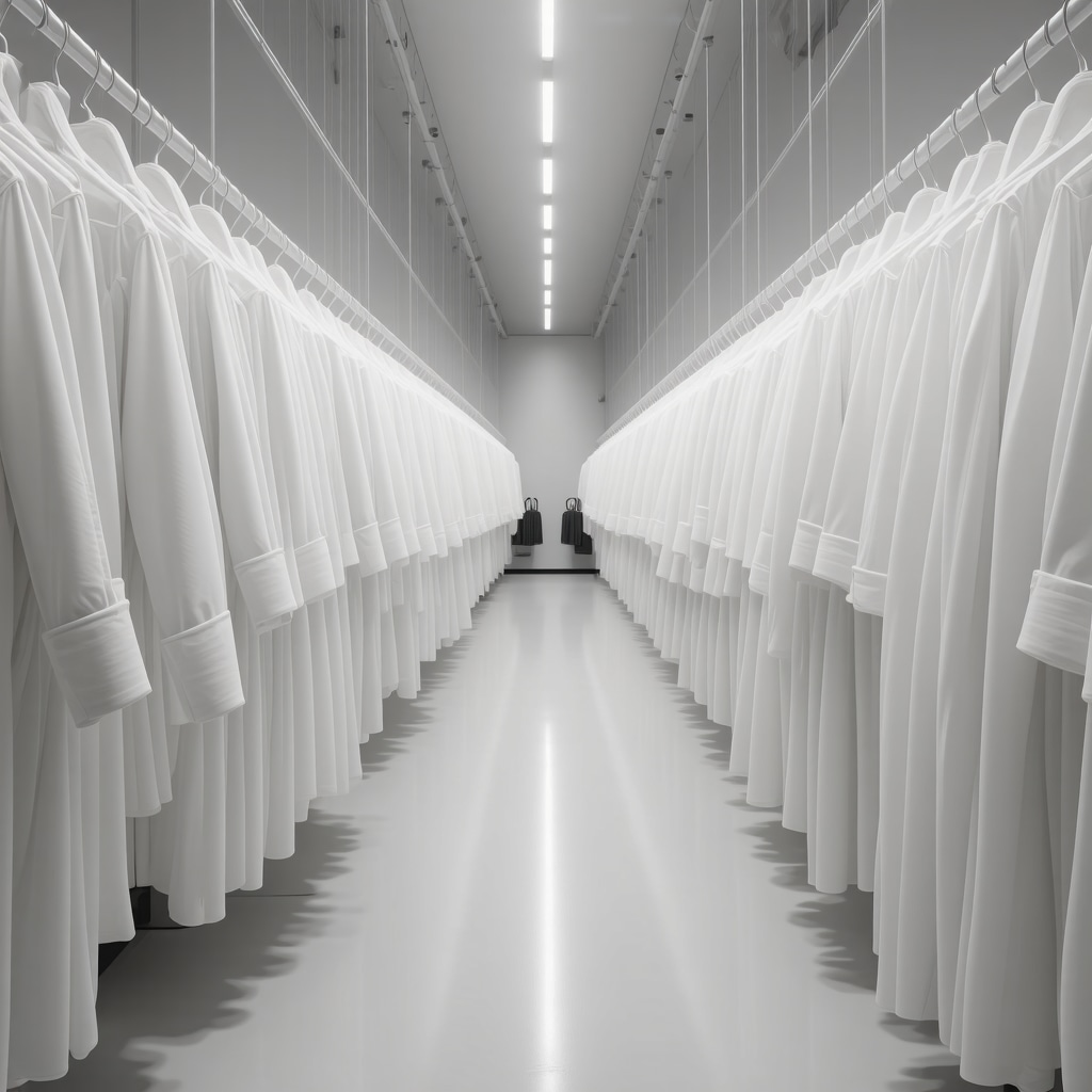 Ultrasonic cleaning equipment gently cleaning silk and cashmere garments with eco-friendly methods
