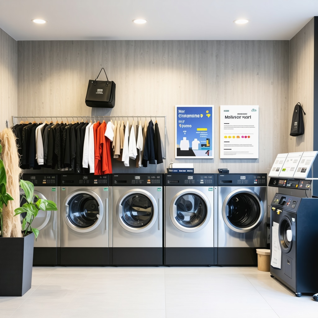 Eco-friendly dry cleaning technologies including enzymatic and supercritical CO2 systems in Westchase with community sustainability posters