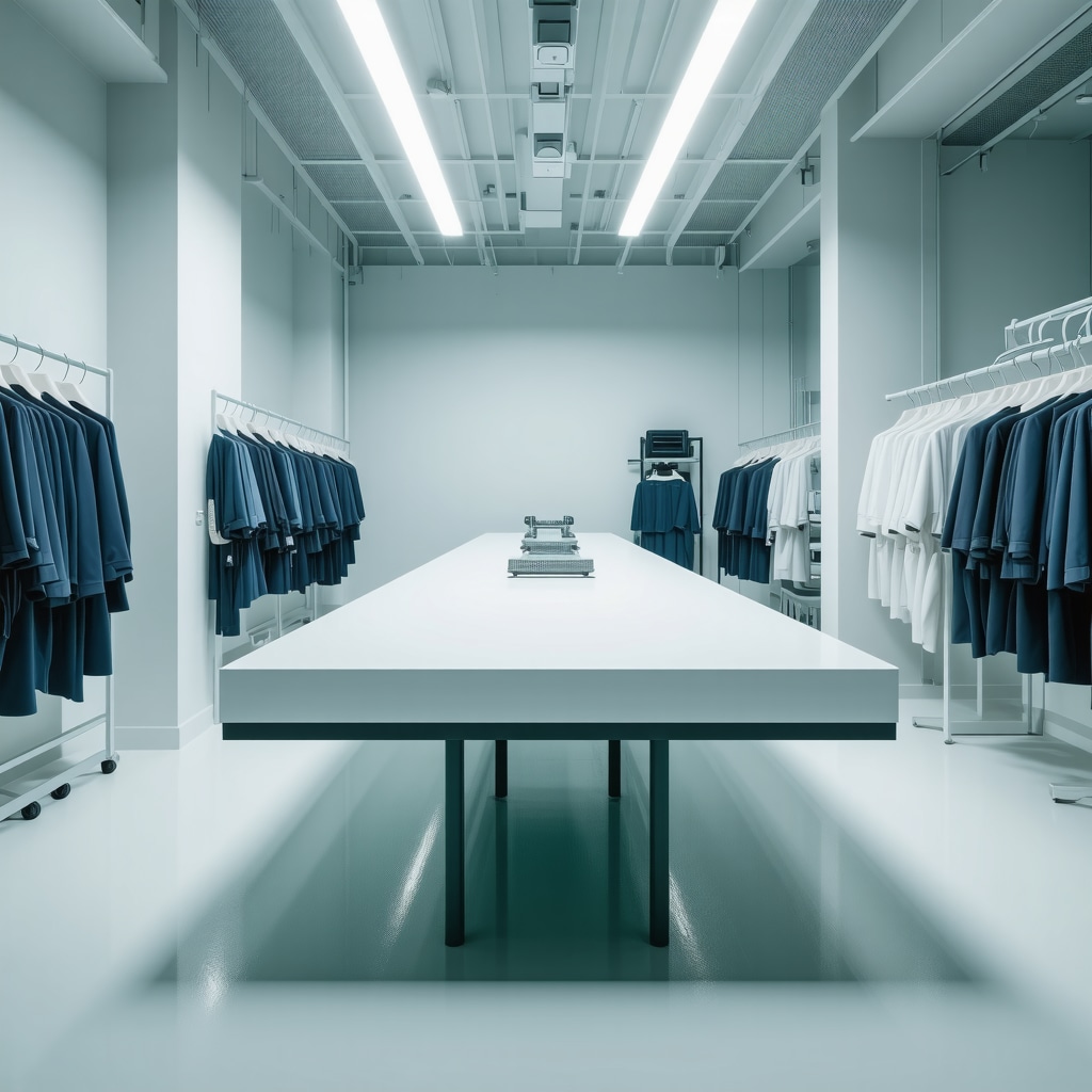 A state-of-the-art eco-friendly dry cleaning facility utilizing bio-based solvents and sustainable practices