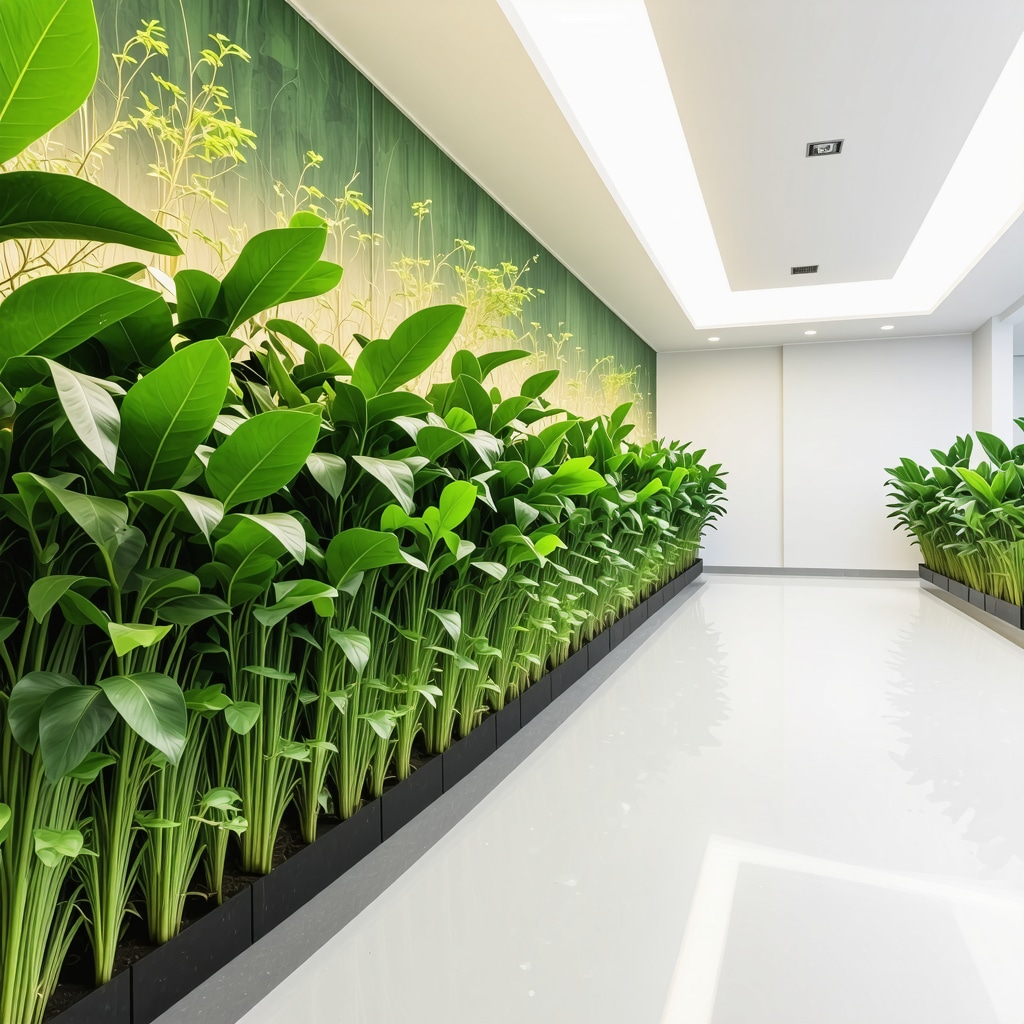 A state-of-the-art eco-friendly dry cleaning plant utilizing bio-based solvents and sustainable practices