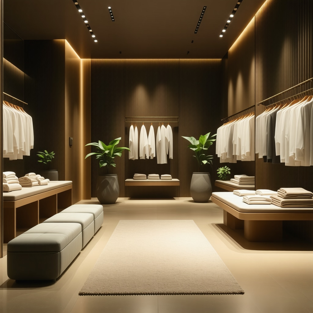 Luxury dry cleaning facility using eco-friendly solvents and biodegradable detergents with delicate garments
