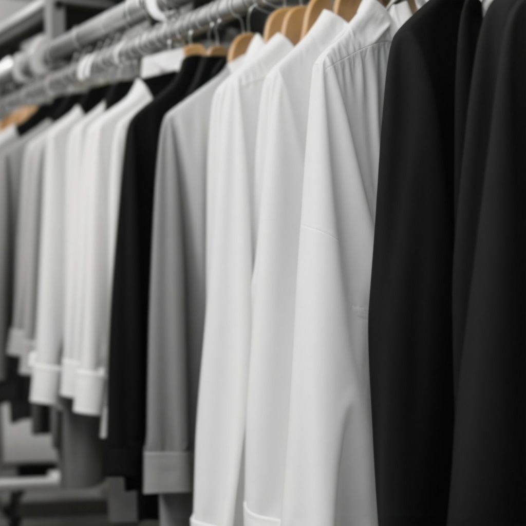 Modern eco-conscious dry cleaning equipment gently handling a wedding gown, highlighting sustainable technology.