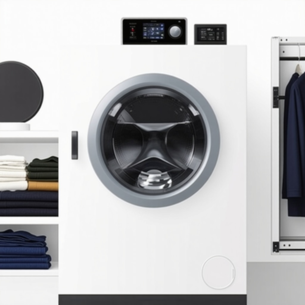 Illustration of ultrasonic cleaning with eco-friendly solutions for delicate fabrics.