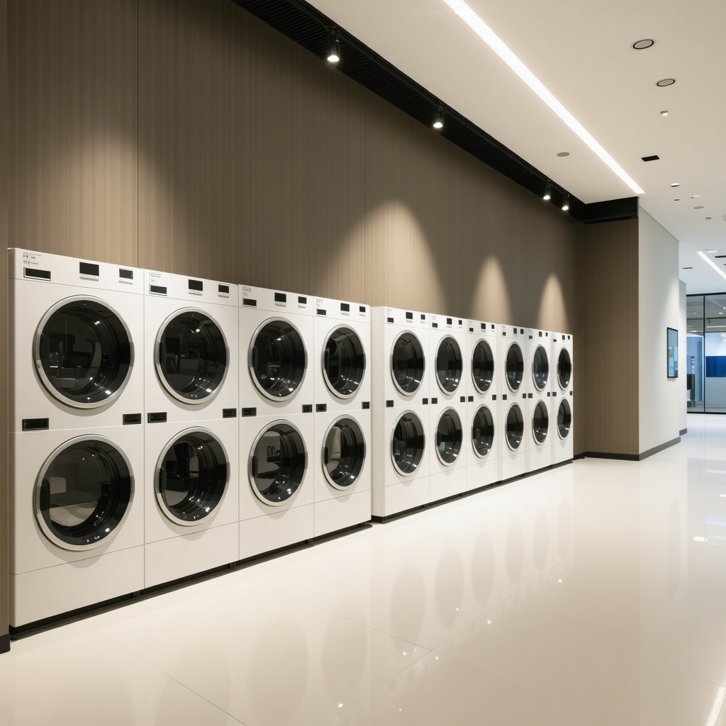 Modern eco dry cleaning facility featuring zero-waste solvent recovery and nanotechnology equipment in Westchase