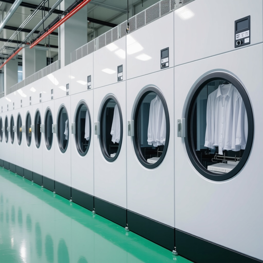 Image of a supercritical CO2 dry cleaning machine used in eco-friendly garment care.
