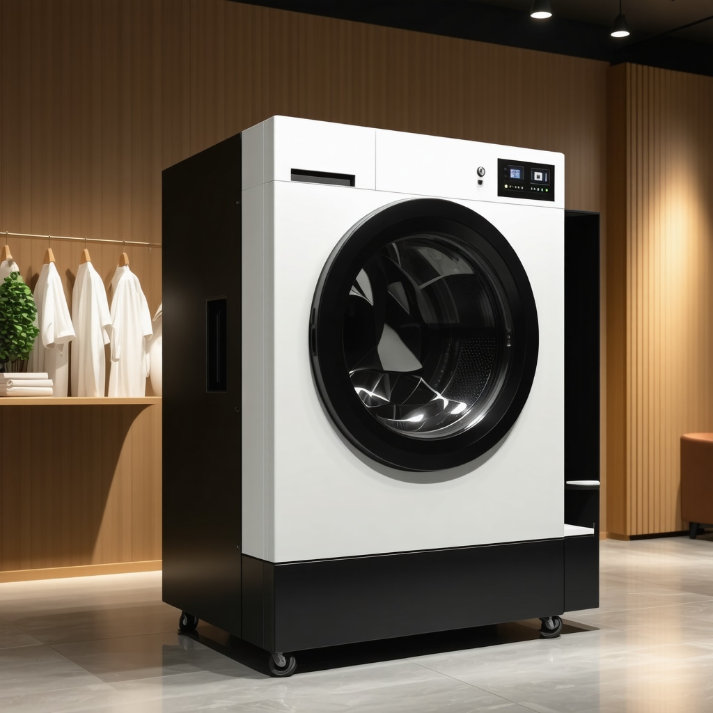 Modern ultrasonic dry cleaning device used for eco-friendly garment cleaning.