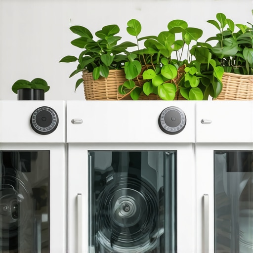 A high-tech green dry cleaning facility showcasing sustainable cleaning equipment