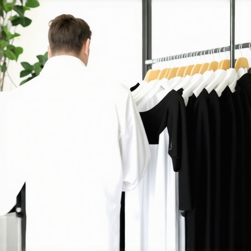 Dry cleaner using plant-based solvents for delicate fabrics in a modern eco-friendly shop.