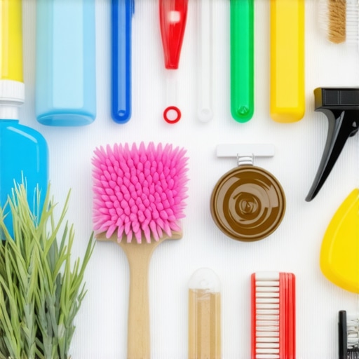 Close-up of eco-friendly fabric care tools and plant-based solvents in use