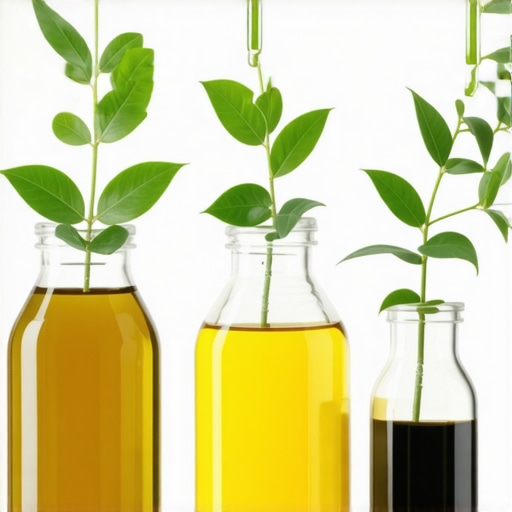 Close-up of plant-based solvents used in eco-friendly dry cleaning for delicate fabrics.