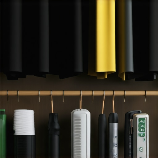High-end wardrobe with organic fabrics and eco-friendly cleaning supplies