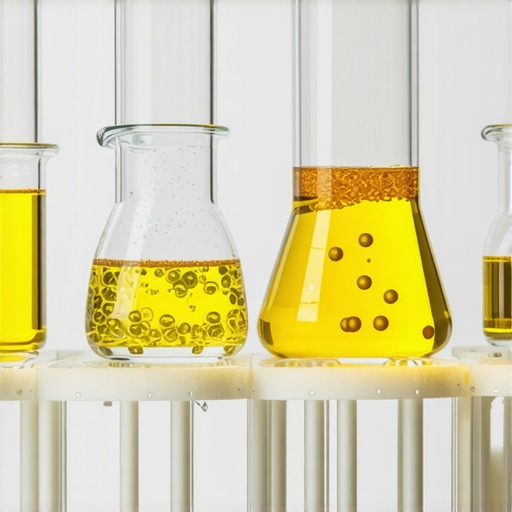 Laboratory setup with fermentation chambers and bacterial cultures on delicate fabrics for sustainable fashion care.
