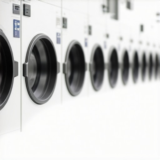 Futuristic eco dry cleaning machine using liquid CO2 and plant-based solvents in a green-certified facility