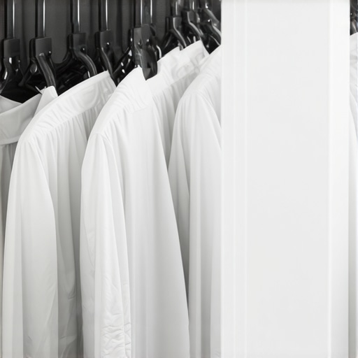 Technician applying plant-based solvent to garments in a green-certified dry cleaner