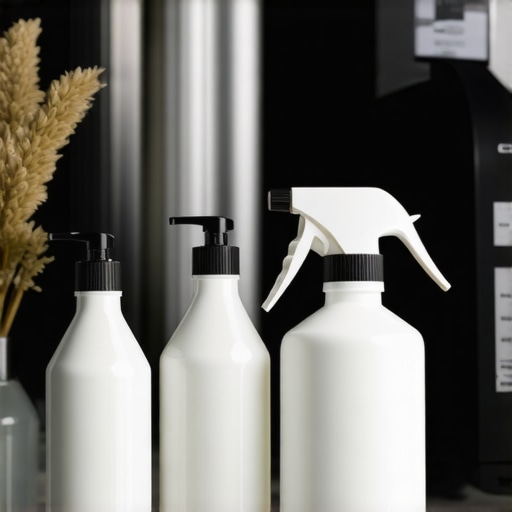 Tools used for eco-friendly couture clothing maintenance, including natural solvents and fabric steamers